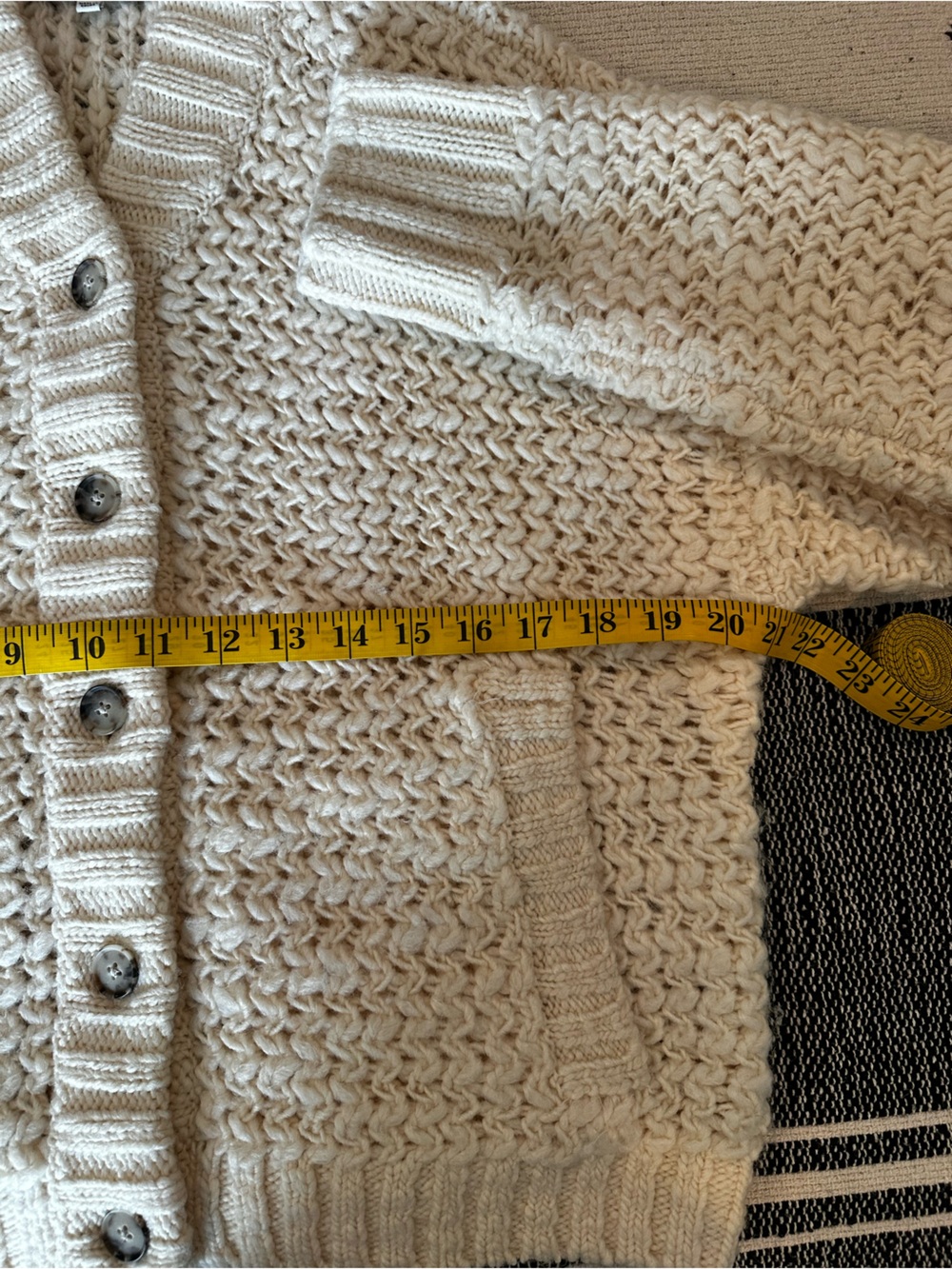 Madewell Cream Chunky Knit Button-Up Cardigan - Picture 5 of 6